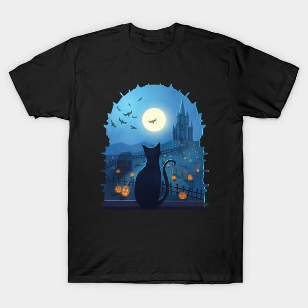 Spooky Halloween T-Shirt by claudiecb